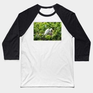 Nesting Great egret Baseball T-Shirt
